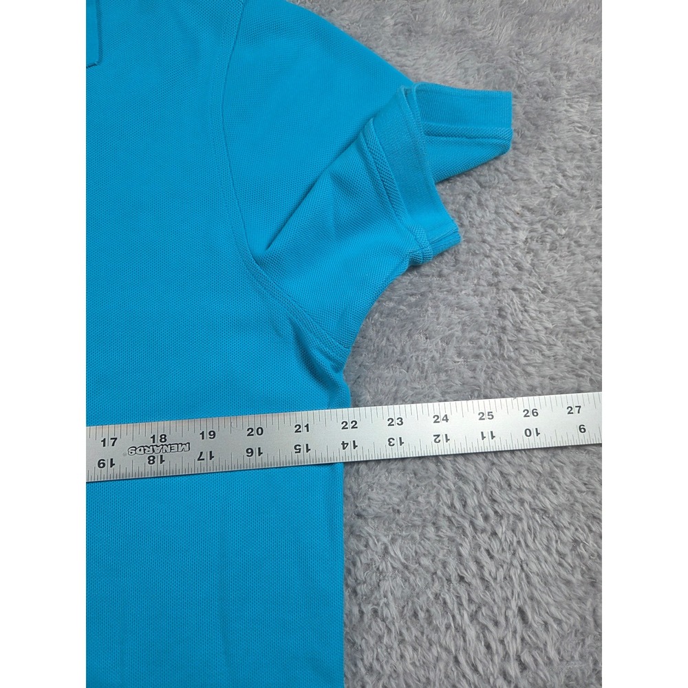 Club Room Performance Mens Polo Shirt Turquoise Blue Pique Short Sleeve Large - Picture 5 of 7